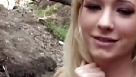 Cheating Blonde Leaves Her Man to Have Outdoor Anal Fun and Swallow a Thick Cumshot