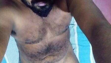 Very horny  hairy sexy shy indian boy doing dirty things during webcam