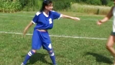 German teen gets a rough outdoors fucking
