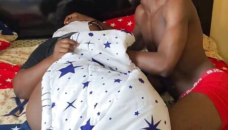 Horny black stepbrother fucked me with his big black cock