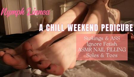 Do my Pedicure and Ignore you - Toe Nail Printing Chill ASMR