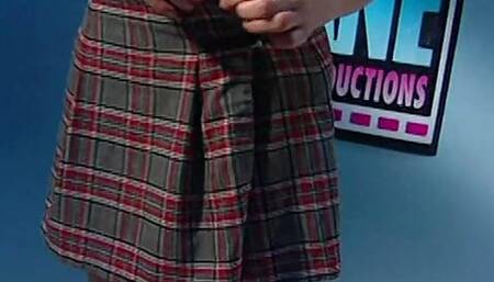 Young brunette tries to successfully pass  her first job interview