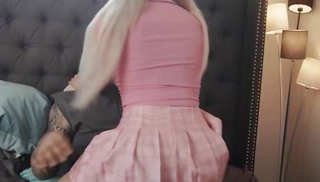 After Getting A Boner By Her BF, Angellica Good Goes In The Bedroom To Fuck Her BF's Big Brother - TRANS ANGELS