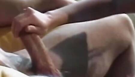 A Wild Brunette Gets Caught Pissing, Gets Interviewed, and Slammed by a Buff Dude