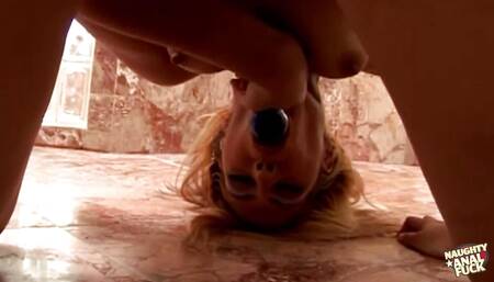 Giving a Footjob in the Shower Ends with the Blonde Enjoying Having Naughty Anal Fun