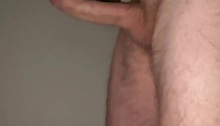 Horny daddy jerking and cumming his big dick
