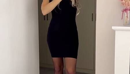 Hot Blond Mature Women Striptease and Masturbation