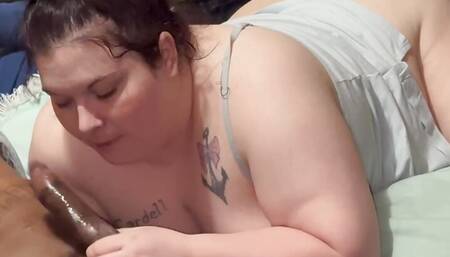 Sloppy deepthroat with cum swallowing & a lot ball deep slurping