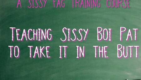 AUDIO ONLY - Teaching sissy boi pat to take it in the butt
