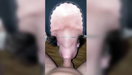 Upside-down face fuck at the horny milf