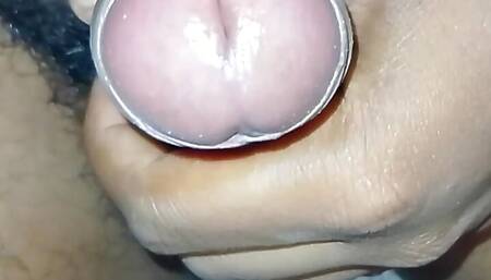 Red head Fat dick massage in bathroom