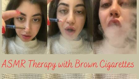 ASMR Therapy with Brown Cigarettes