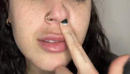 Sammie Picks Her Nose