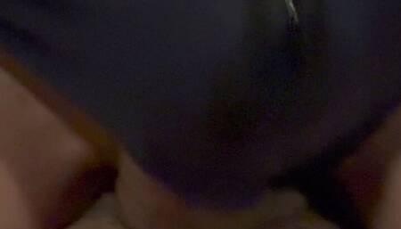 Stepdad cums in stepdaughters panties - Gushing precum