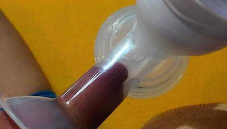 Trying out Breast Pump on my foreskin.