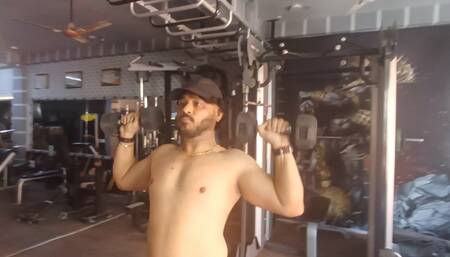 Hot Man Erotic Workout at Gym