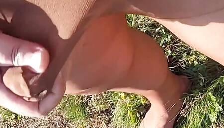 Outdoor in Pantyhose