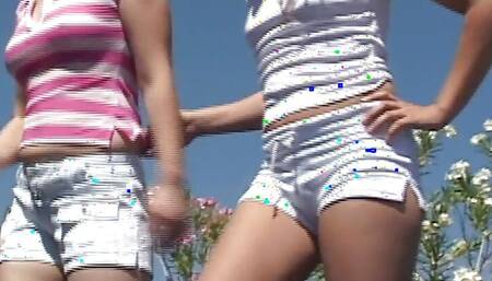 Little April licked out by tasty petite brunette