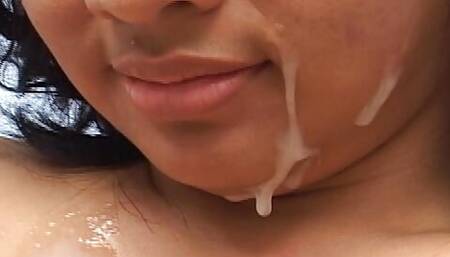 Asian teen gets her pussy screwed by a black man with huge dick