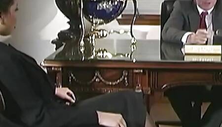 Asian Secretary in Black Stockings Lets Her Boss Fuck Her on the Desk