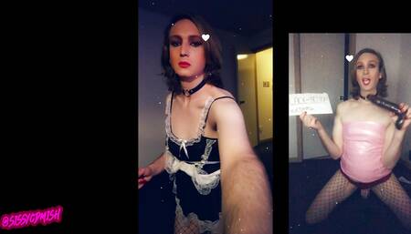 SissyCDMish - sissy slut loves sucking her bbc dildo