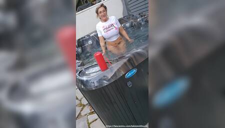 Bikinifanatics Wet T-shirt in the Hot Tub