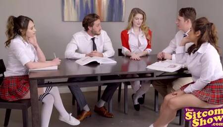 Facts of Lust - Lucky Classmates Group Fuck with Nat and Jo S2:e9