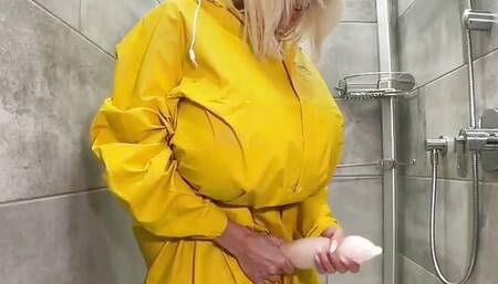 Biggest Futa Cumshot Ever! Huge S Cup and Raincoat Ready for a Mess!
