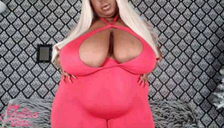 Pink Catsuit BBW Body Worship Striptease (MP4 Version)