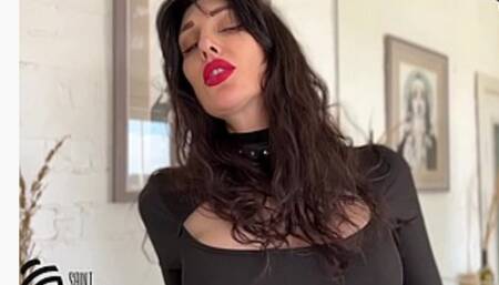 Hot MILF punishes, sucks dick and gets cum on feet