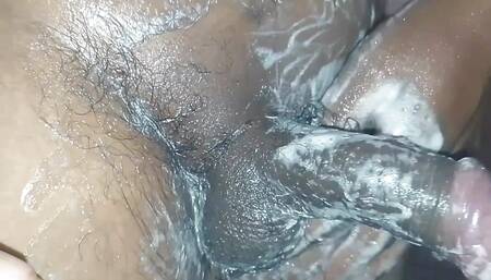 Shaving my Huge black dick after 1 year