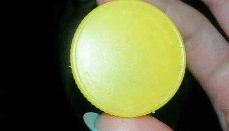 chewing hard plastic