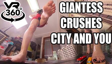 VR360 Asian Giantess destroys your city - Part 2