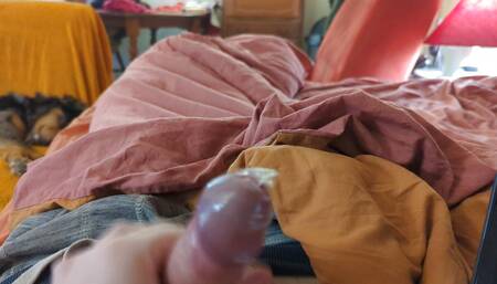 jerk in old condom
