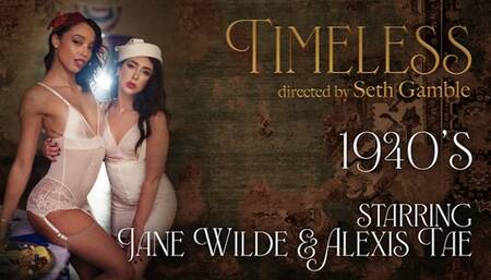 Enjoy The 1940's With Jane Wilde & Alexis Tae Getting Fucked
