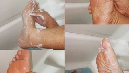 Washing My Feet After Long Work Day