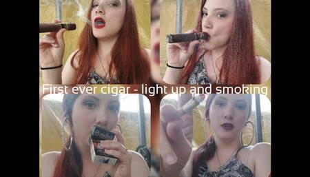 First ever cigar - Light up and smoking