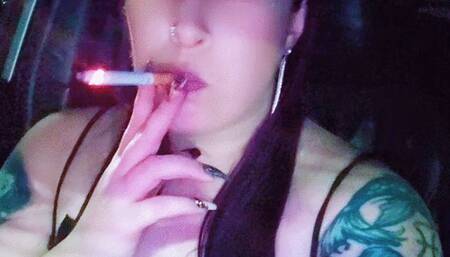 Being Used as a Human Ashtray in the Parking Lot by a Curvy Domme After Work