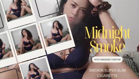 Midnight Smoke in two piece smoking super slim cigarette