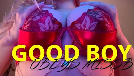 Good Boy Obeys MissB!