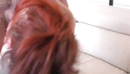 Great Looking Ready-Red-Hair Grogeius Fucking Milf with lots of orgams, super horny, big dick and all T1
