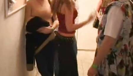 College teen doggystyled so hard she bumps head