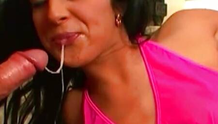 Pink pantyhose and a summer breeze make this anal slut horny for two cocks