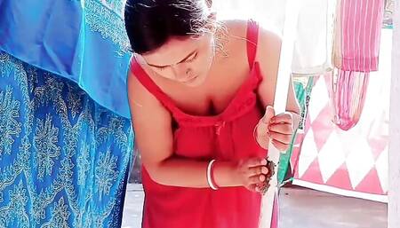 MY BIHARI AUNTY SHOWING HER BIG NIPPLES FULL CUM ON HER FACE