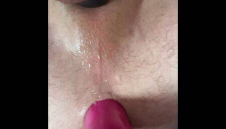 Fucked by fucking machine big purple cock dildo