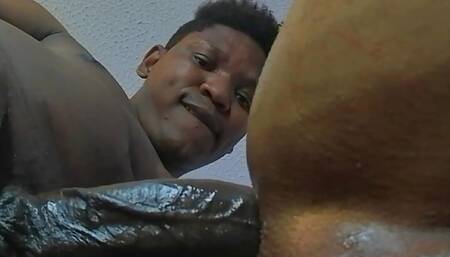 Big black cock smashes passive twink's ass until it opens