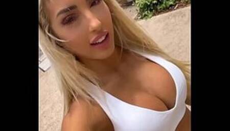 BLONDE PORNSTAR FUCKS A FAN