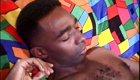 Black chick with a fat ass gets her pussy pounded after juicy blowjob