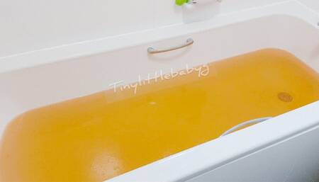 Orange slime baff in owl abu diaper