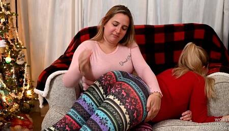 Naughty List Roommates - Holiday Spanking Reyna and TroubleMaker - Part 1